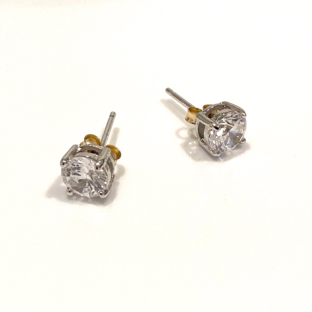 Signed RSE 925 Robert Seemann Danish Designer CZ Crystal Earrings